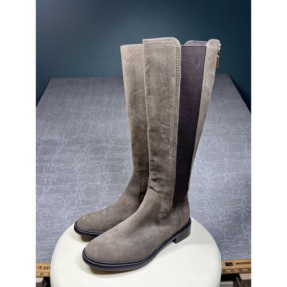 Tory Burch Christy Tall Green Suede Riding Boots Womens 6.5 - Picture 1 of 10